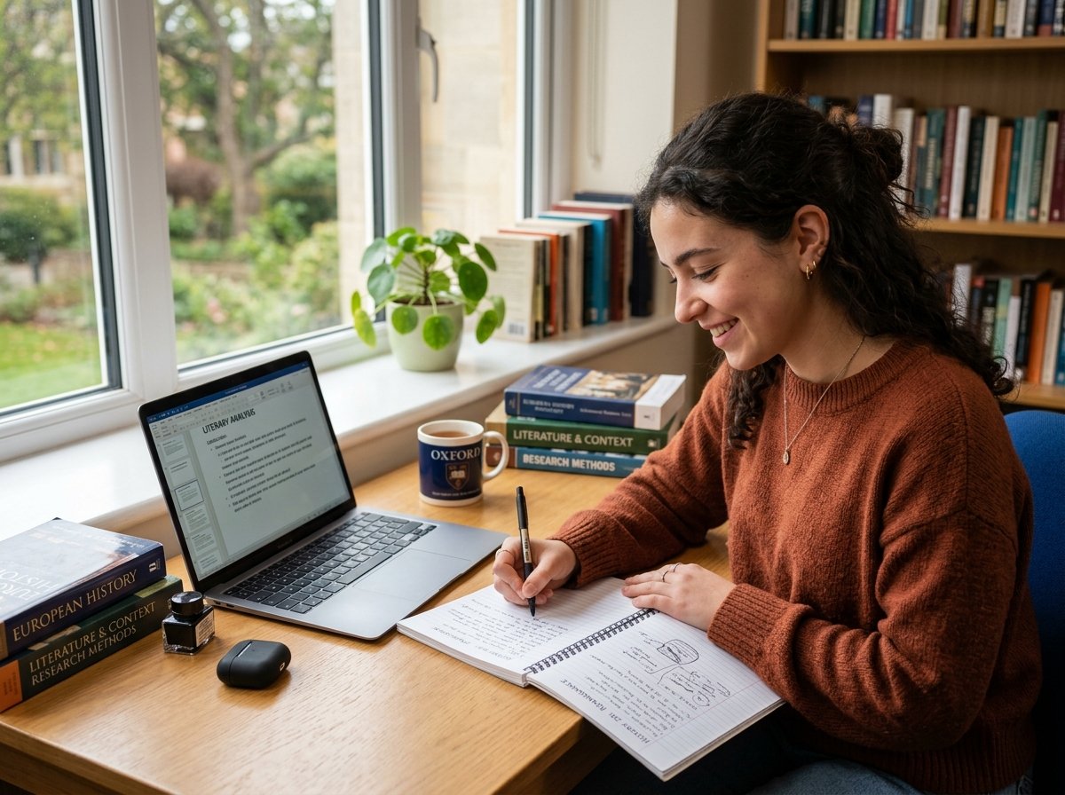 Student Studying with Thesis Master Support